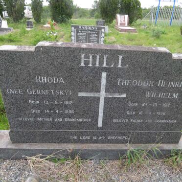 HILL Theodor Heinrich Wilhelm 1912-1996 &amp; Rhoda GERNETSKY 1912-1996