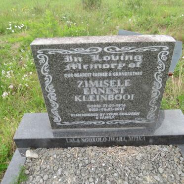 KLEINBOOI Zimisele Ernest 1914-2001
