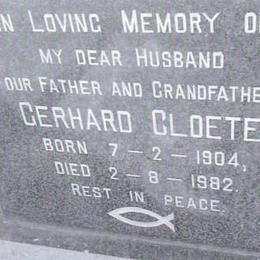 CLOETE Gerhard 1904-1982