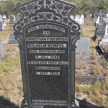 HEMPEL Christian Friedrich Wilhelm 1848-1924