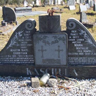 KASCHULA Martin Karl Christian 1880-1960 &amp; Maria Mathilde HEMPEL 1904-1983