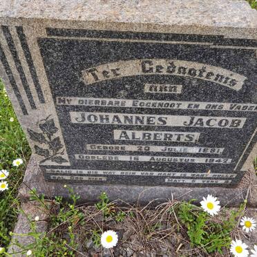 ALBERTS Johannes Jacob 1881-1942