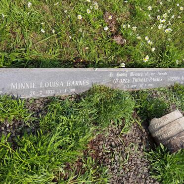 BARNES George Thomas 1870-1938 &amp; Minnie Louisa 1873-1911 :: BARNES Gezina Anna Christina 1886-1946