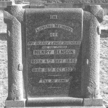BENSON Henry 1846-1925
