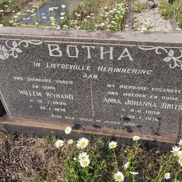 BOTHA Willem Wynand 1898-1979 &amp; Anna Johanna BRITS 1908-1976