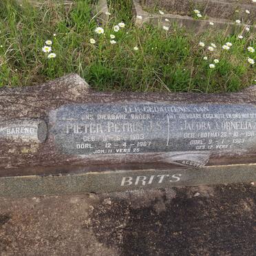 BRITS Pieter Petrus J. S. 1903-1967 &amp; Jacoba Cornelia BOTHA 1911-1963