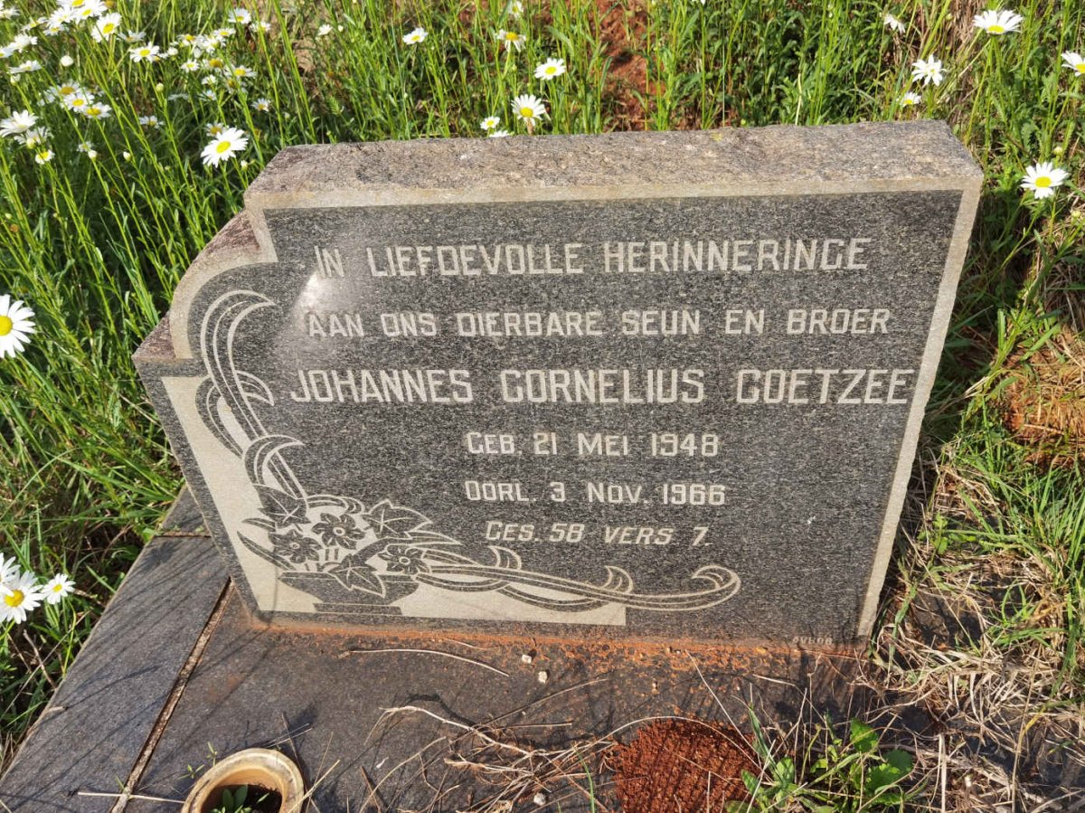 COETZEE Johannes Cornelius 1948-1966