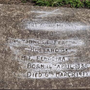 FERREIRA Marthinus E. 1858-1933