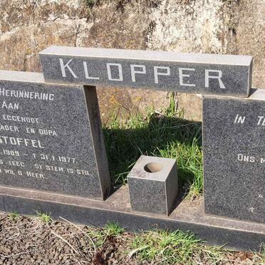 KLOPPER Stoffel 1909-1977 &amp; Toet 1906-