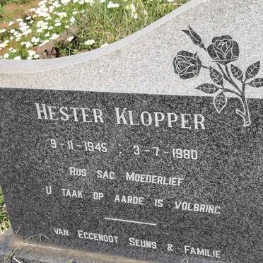 KLOPPER Hester 1945-1980
