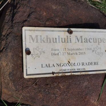 MACUPE Mkhululi 1968-2015