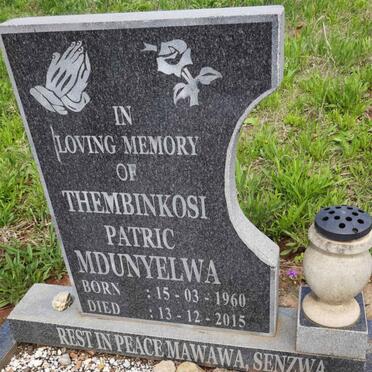 MDUNYELWA Thembinkosi Patric 1960-2015