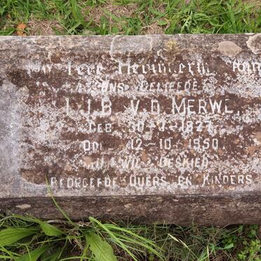 MERWE I.J.B., v.d. 1927-1950