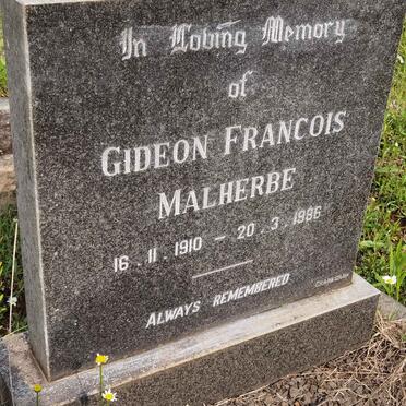 MALHERBE Gideon Francois 1910-1986