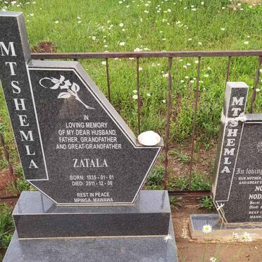 MTSHEMELA Zatala 1935-2011 :: MTSHEMELA Nozolile Nodazidele 1939-2013