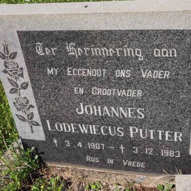 PUTTER Johannes Lodewiecus 1907-1983