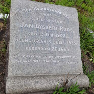 ROOS Jan Gysbert 1908-1935