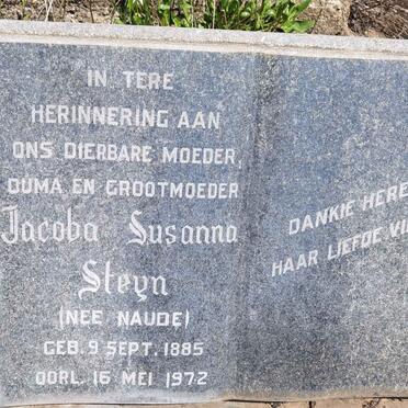 STEYN Jacoba Susanna nee NAUDE 1885-1972