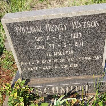 SCHMIDT William Henry Watson 1903-1971