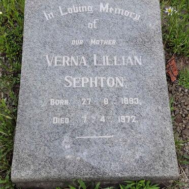 SEPTHON William Victor 1890-1958 &amp; Verna Lillian 1893-1972