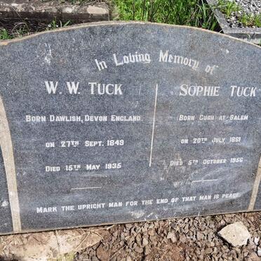 TUCK W.W. 1849-1935 &amp; Sophie GUSH 1861-1956