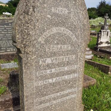 VORSTER Schalk W. 1860-1916