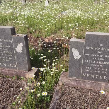 VENTER Jan Jacobus 1905-1966 &amp; Aletta Katharina SCHUTTE 1913-1977