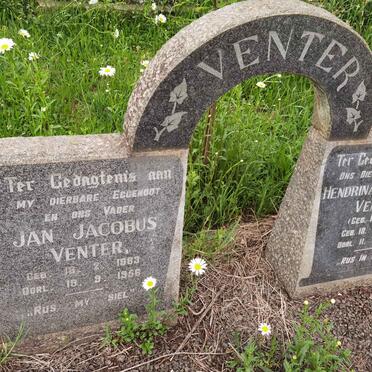 VENTER Jan Jacobus 1883-1956 &amp; Hendrina Johanna PUTTER 1873-1960