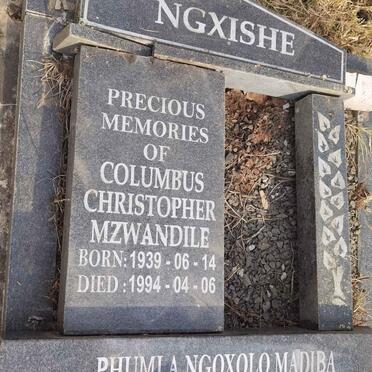 NGXISHE Columbus Christopher Mzwandile 1939-1994