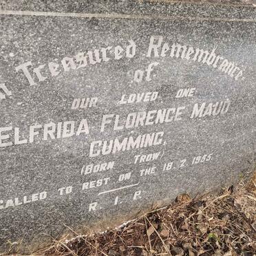 CUMMING Elfrida Florence Maud nee TROW -1955