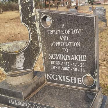 NGXISHE Nominiyakhe 1918-1987