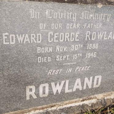 ROWLAND Edward George 1888-1946
