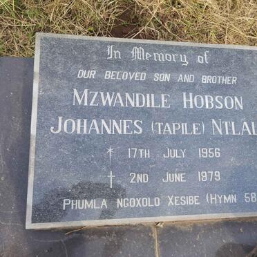 NTLALI Mzwandile Hobson Johannes 1956-1979