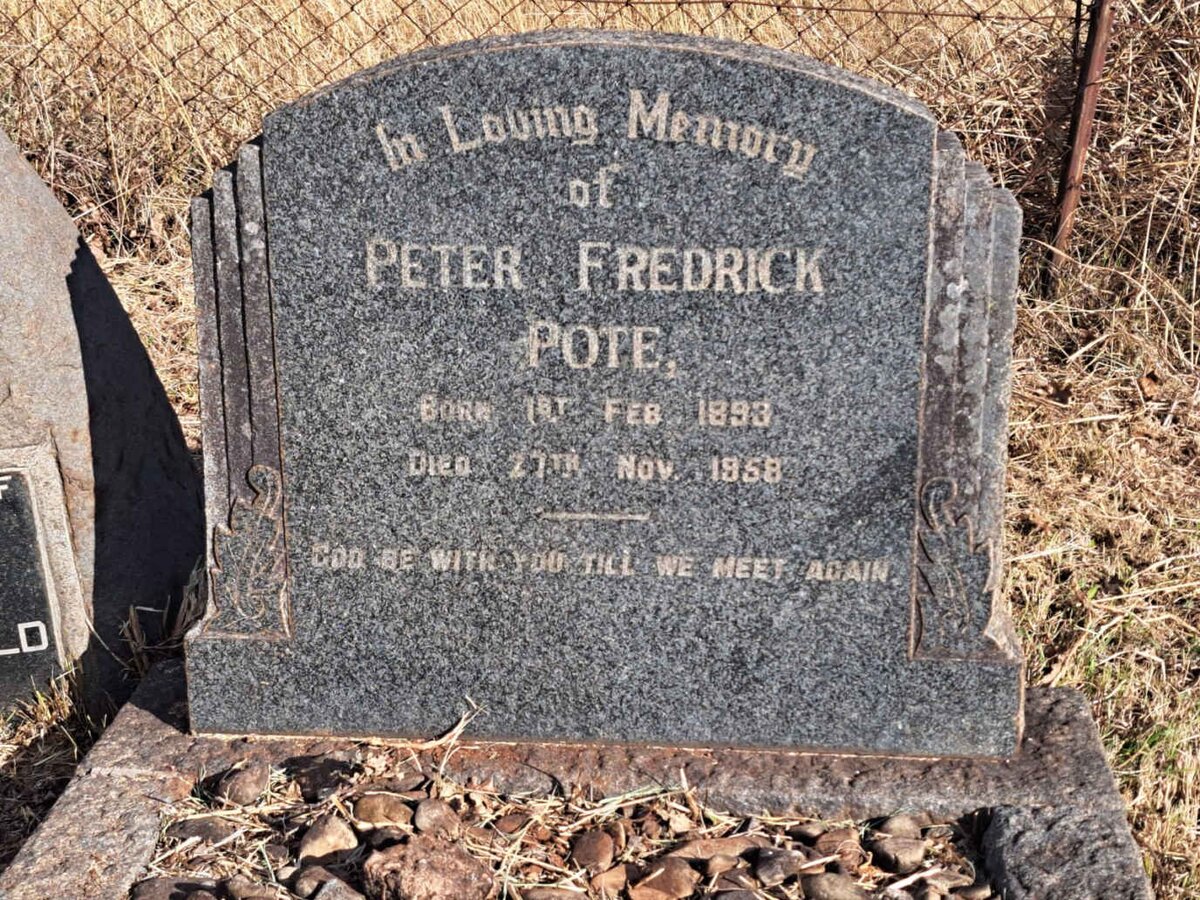 POTE Peter Frederick 1893-1958