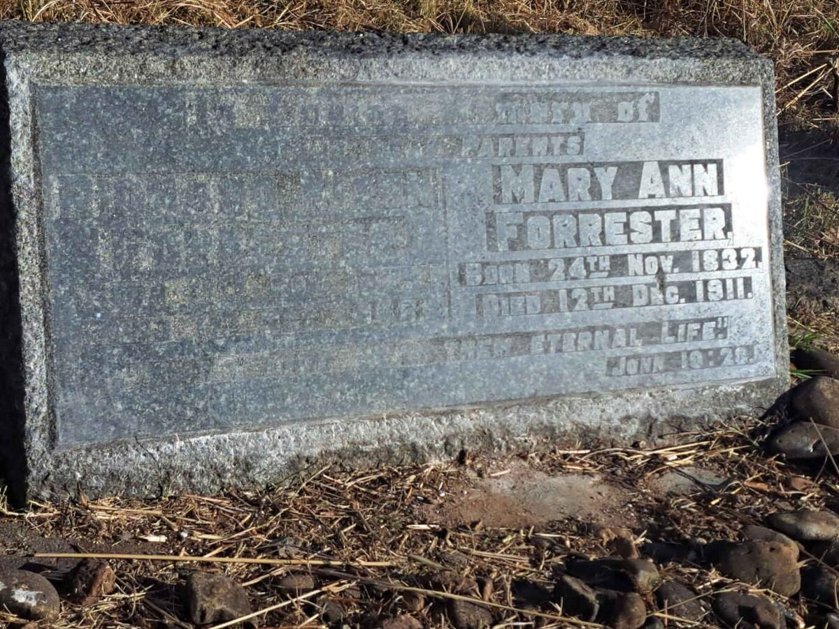 FORRESTER Richard Nixon 1829-1908 & Mary Ann 1832-1911_2