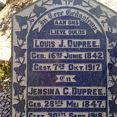 DUPREE Louis J. 1842-1917 &amp; Jensina C. 1847-1918