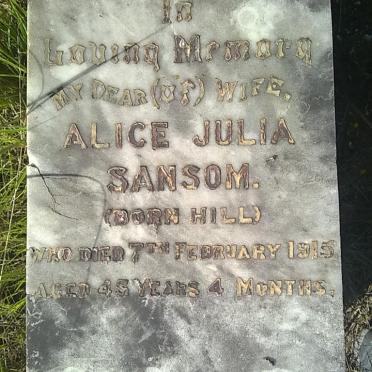 SANSOM Alice Julia nee  HILL -1915