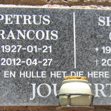 JOUBERT Petrus Francois 1927-2012 &amp; Sheila 1928-2005