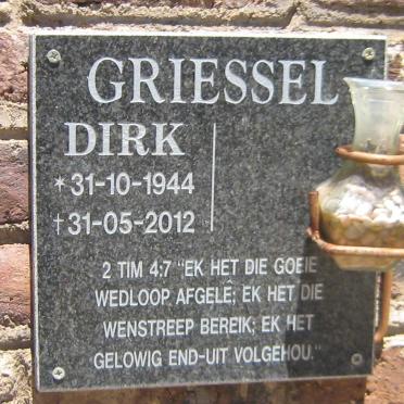 GRIESSEL Dirk 1944-2012