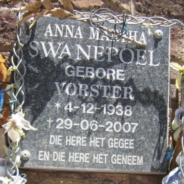 SWANEPOEL Anna Martha nee VORSTER 1938-2007