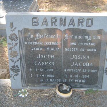BARNARD Jacob Casper 1908-1980 &amp; Josina Jacoba KITSHOFF 1914-1994