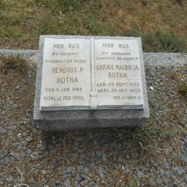 BOTHA Hendrik P. 1869-1950 &amp; Sarah Magrieta 1872-1940