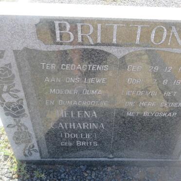 BRITTON Hendrik George 1899-1973 &amp; Helena Catharina BRITS 1906-1977 