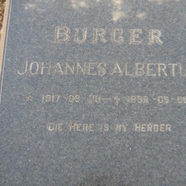 BURGER Johannes Albertus 1917-1998