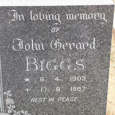 BIGGS John Gerard 1903-1987
