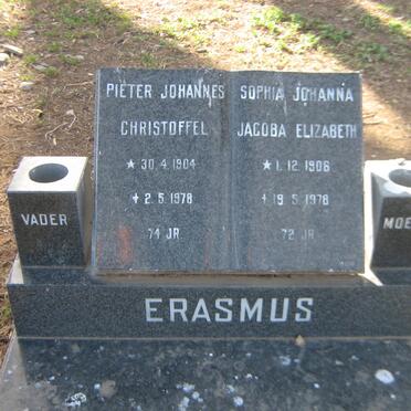 ERASMUS Pieter Johannes Christoffel 1904-1978 &amp; Sophia Johanna Jacoba Elizabeth 1906-1978