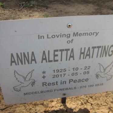 HATTINGH Anna Aletta 1925-2017