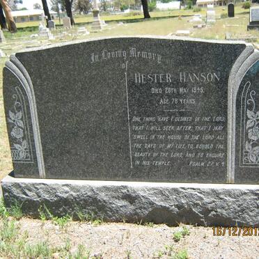 HANSON Hester -1945