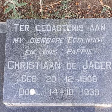 JAGER Christiaan, de 1908-1939
