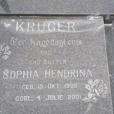 KRUGER Sophia Hendrina 1908-2001